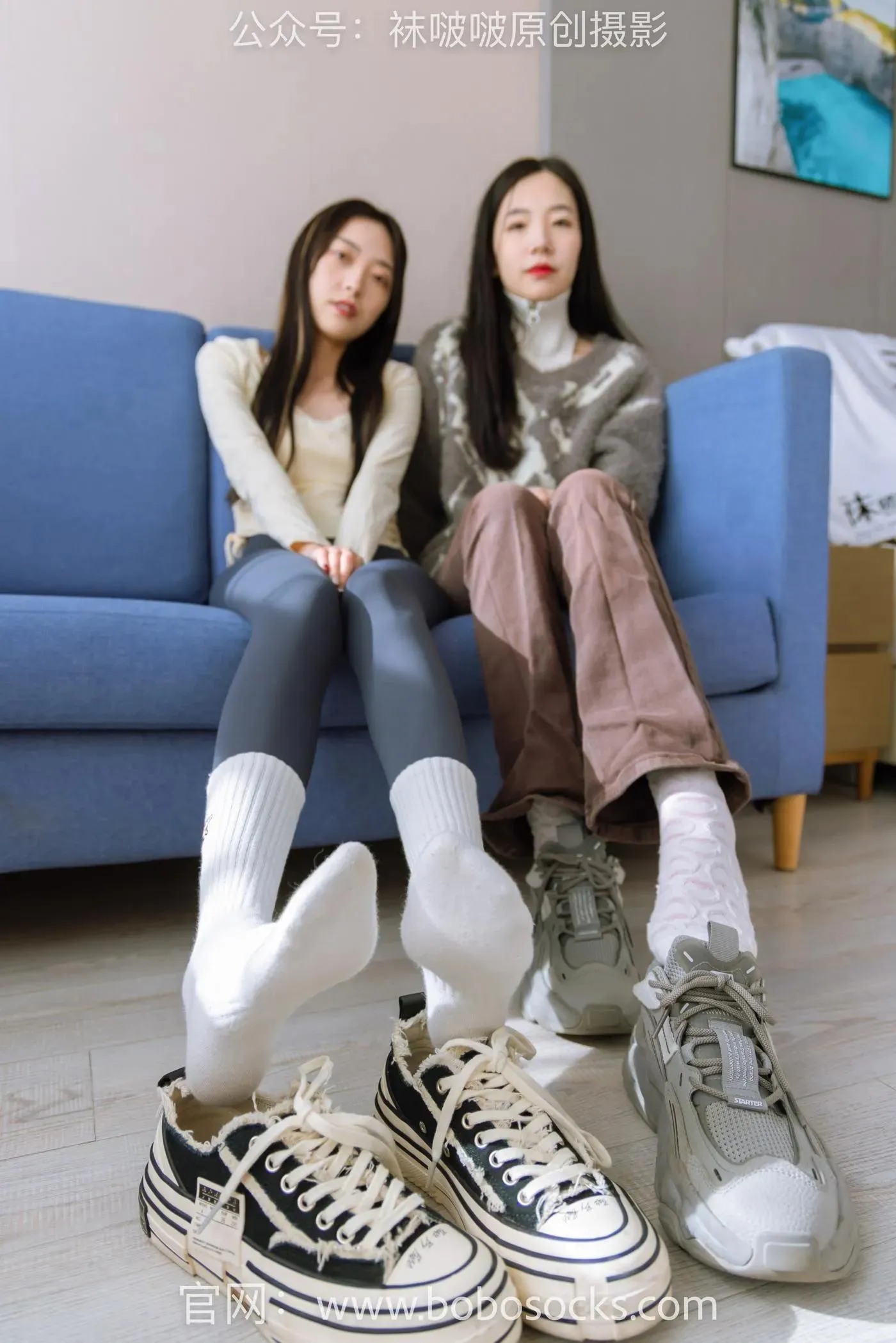 [BoBoSocks袜啵啵]NO.166 小甜豆稚予-板鞋、运动鞋、高跟鞋、白棉袜、蓝丝 [142P]插图7